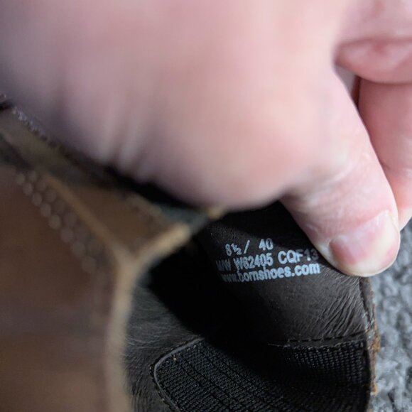 Born Shoes Breckin Ankle Pump Womens Size 8.5 Brown Leather Slip On Booties - Picture 8 of 9